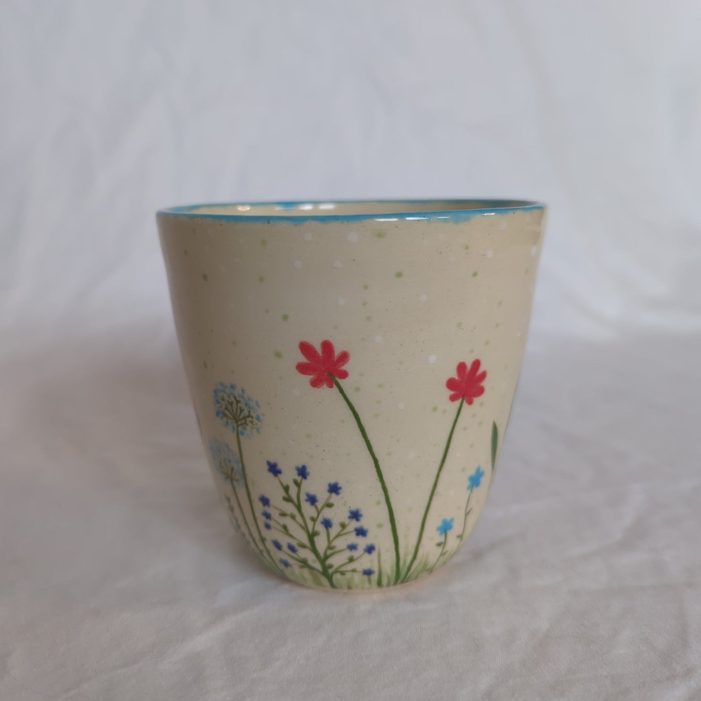 Tasse fleurs variés sans anse