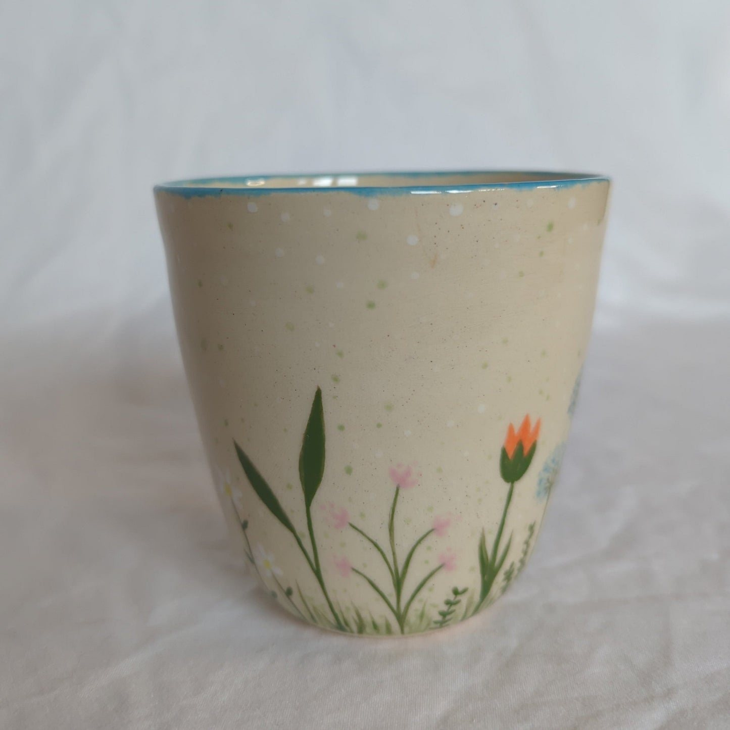 Tasse fleurs variés sans anse