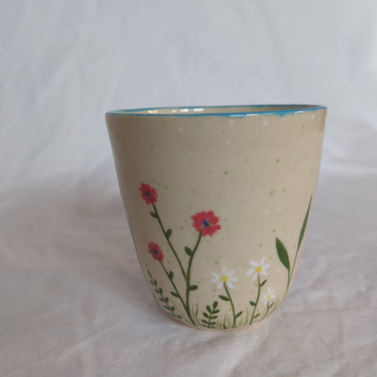 Tasse fleurs variés sans anse