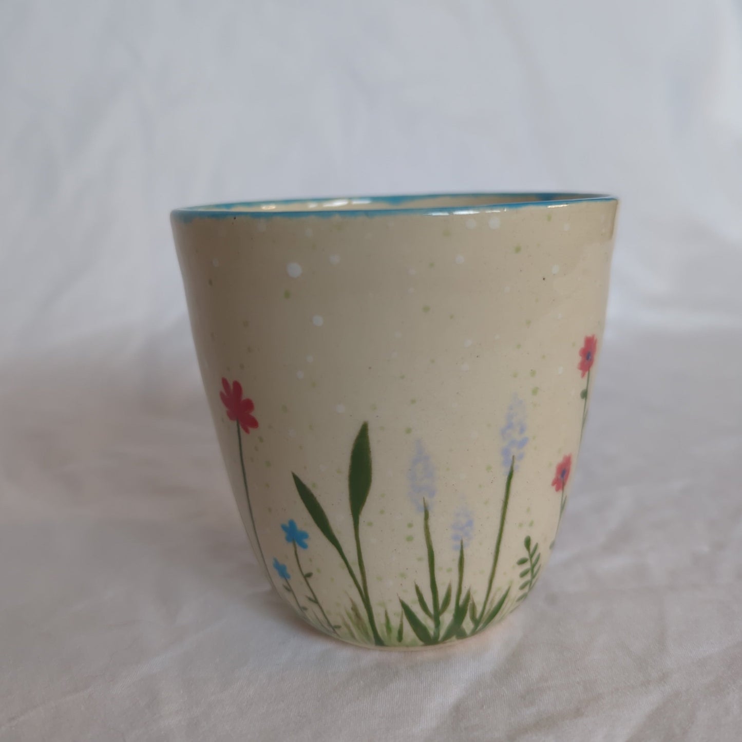 Tasse fleurs variés sans anse