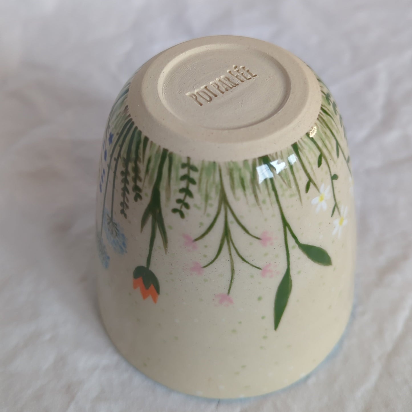 Tasse fleurs variés sans anse
