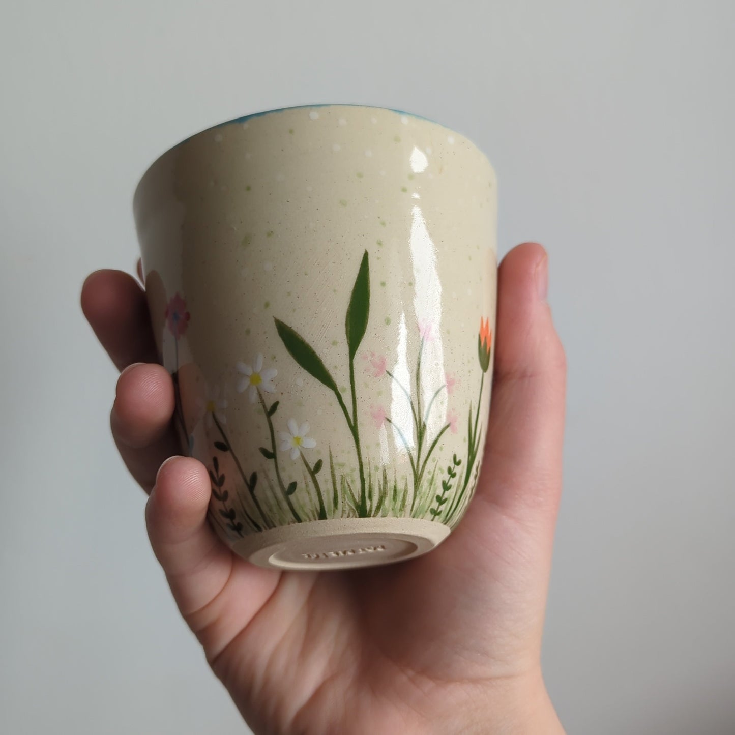 Tasse fleurs variés sans anse